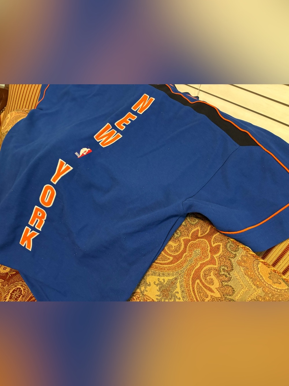 VINTAGE 1990s New York Knicks Starter quarter-zip shooting shirt RARE